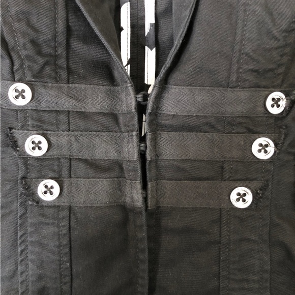 CAbi Style #329 The Band Military Black Blazer w Silver Accent Buttons - Size 8 - Picture 5 of 9